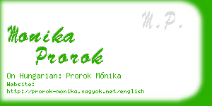 monika prorok business card